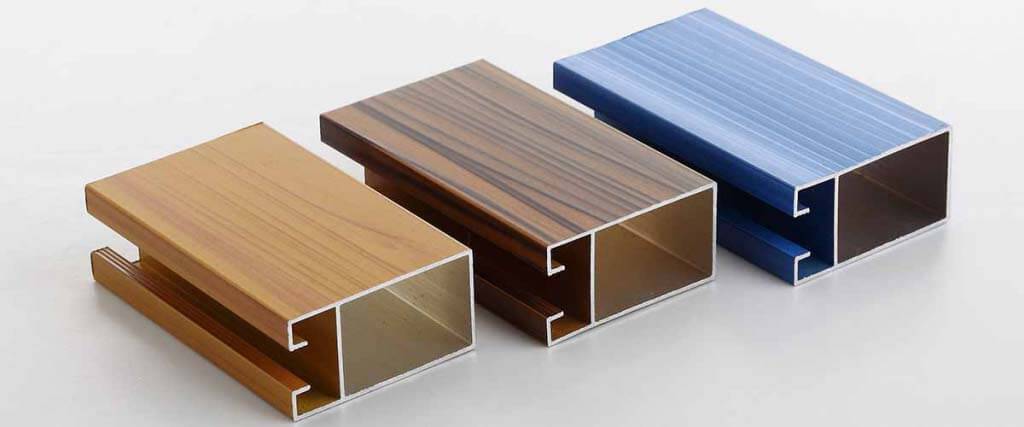 wood grain aluminium profile