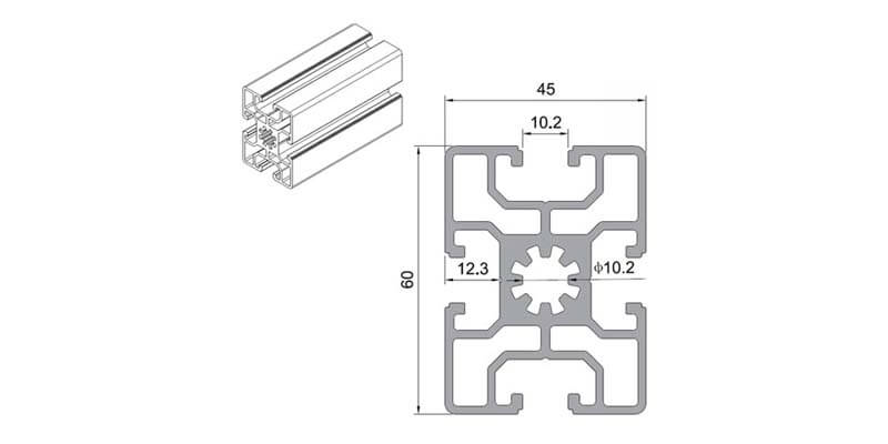 Industrial Aluminium Profile45-60