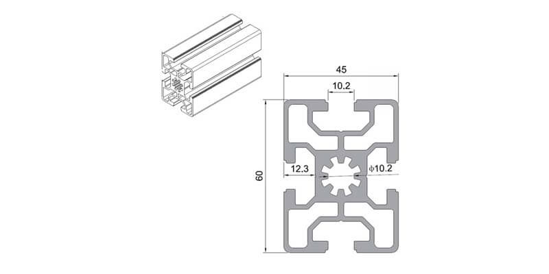 Industrial Aluminium Profile45-60W